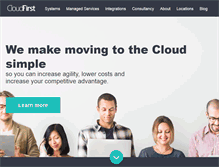 Tablet Screenshot of cloudfirst.com